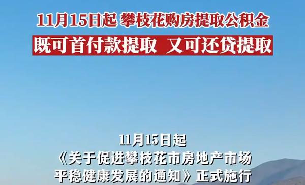 关于促进攀枝花市房地产市场平稳健康发展的通知